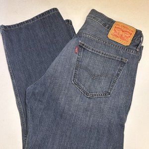 Levi's 569 Baggy Jeans Mens 36x30 Blue Pants Dark Loose Faded Relaxed Fit